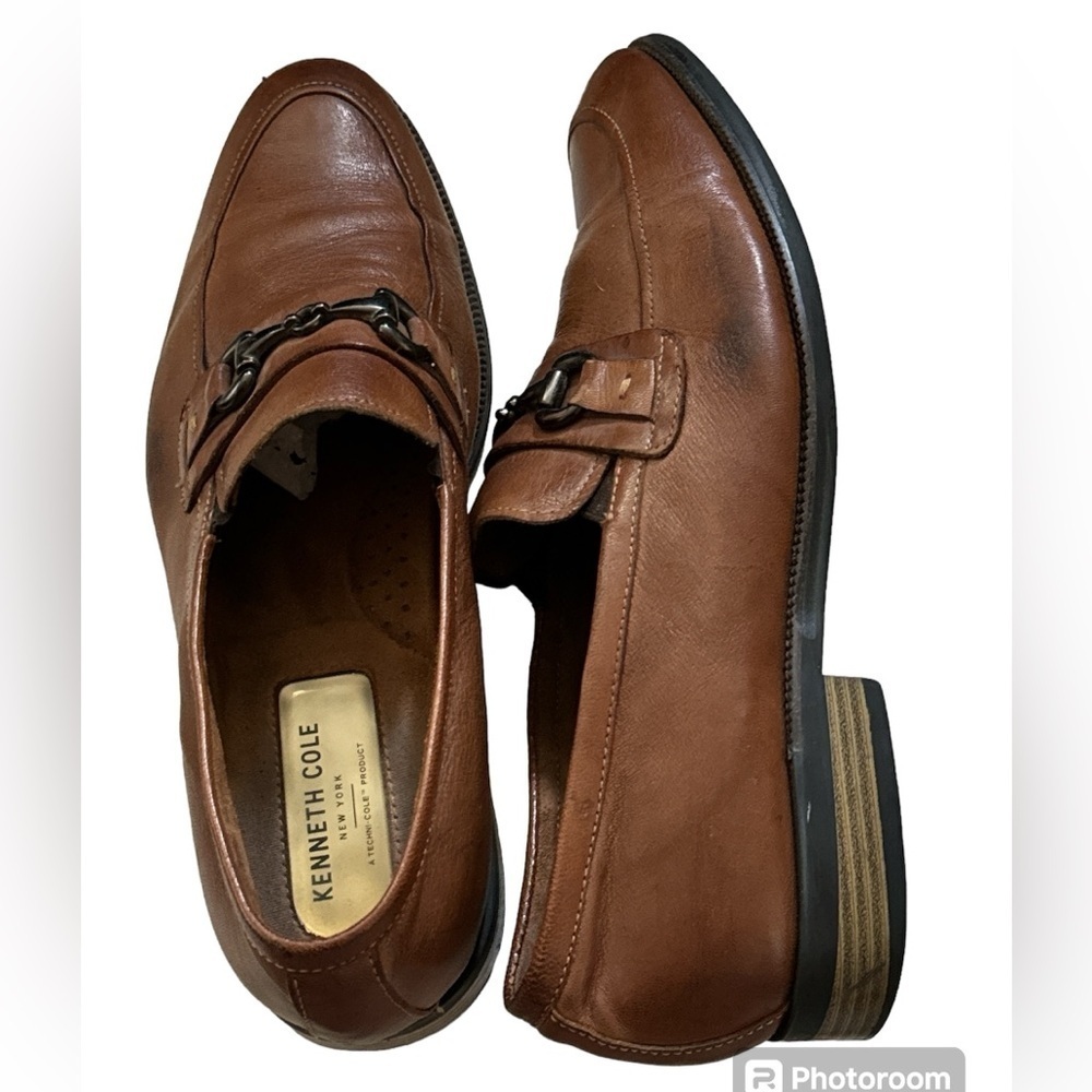 Kenneth Cole Broke Loafers brown leather men’s shoes Sz 11